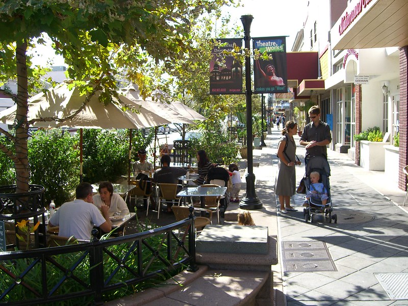 Castro street in Downtown Mountain View, CA